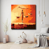 Painting by Numbers Africa Art Water Carrier