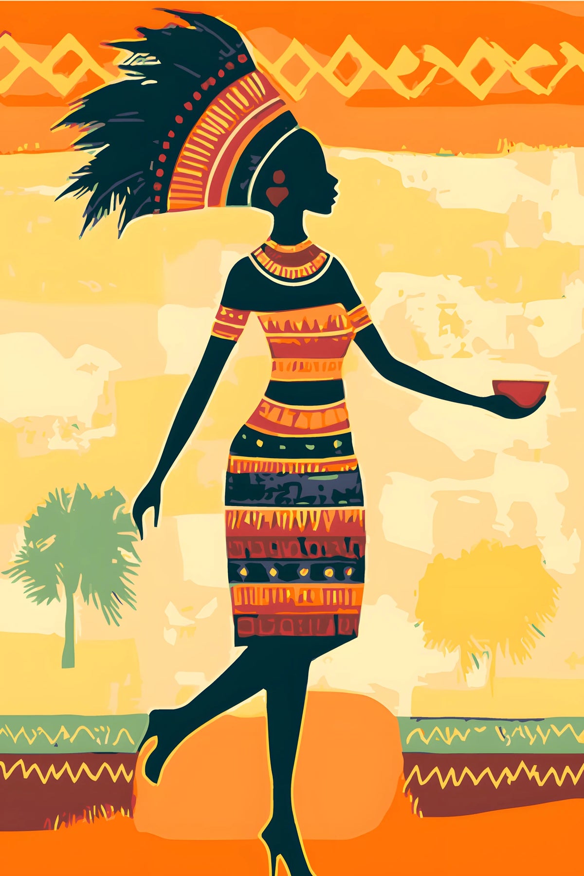 Paint by Numbers Africa Art Carrier