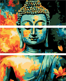Painting by Numbers Sleeping Buddha - 3-Panel (Triptych)