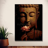 Painting by Numbers Buddha Woman White Flower