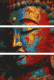 Painting by Numbers Buddha Southeast Asia Colored 3-Panel (Triptych)