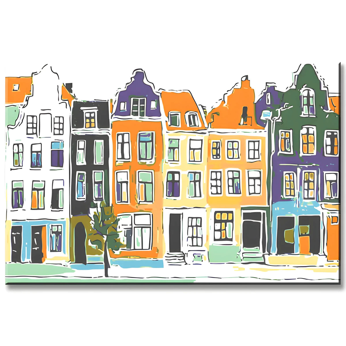 Painting by Numbers Old Town Houses