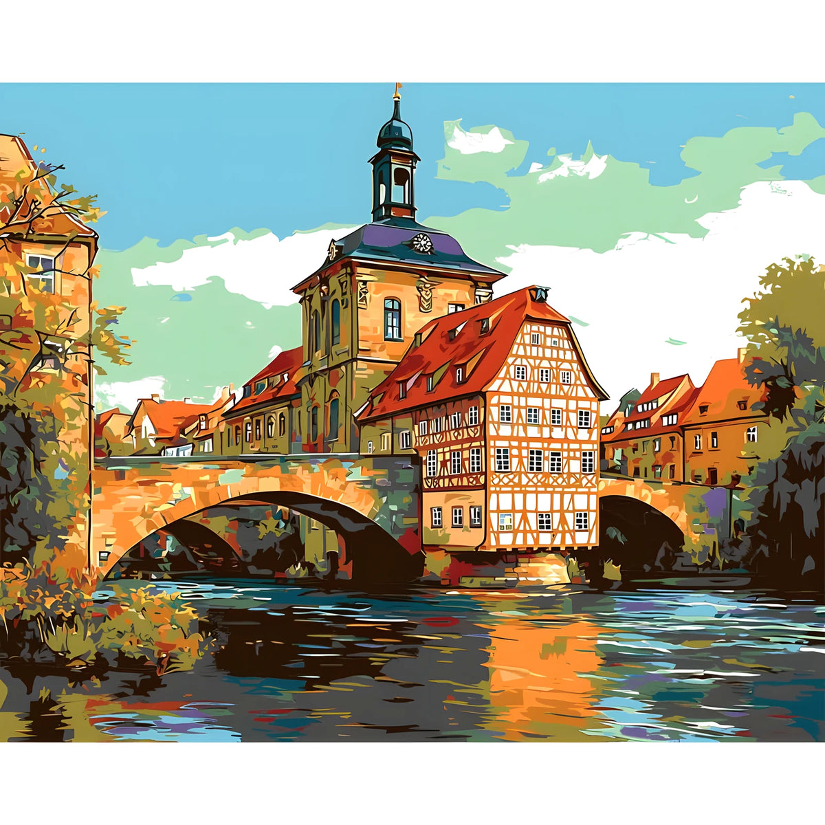 Painting by Numbers Bamberg Town Hall Old Town