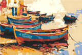 Painting by Numbers Art Boats on The Sea