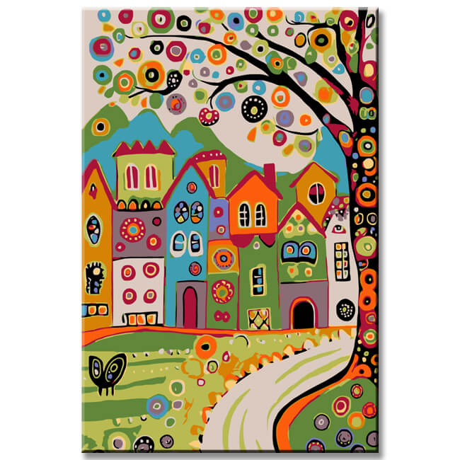Painting by Numbers Modern Art Houses