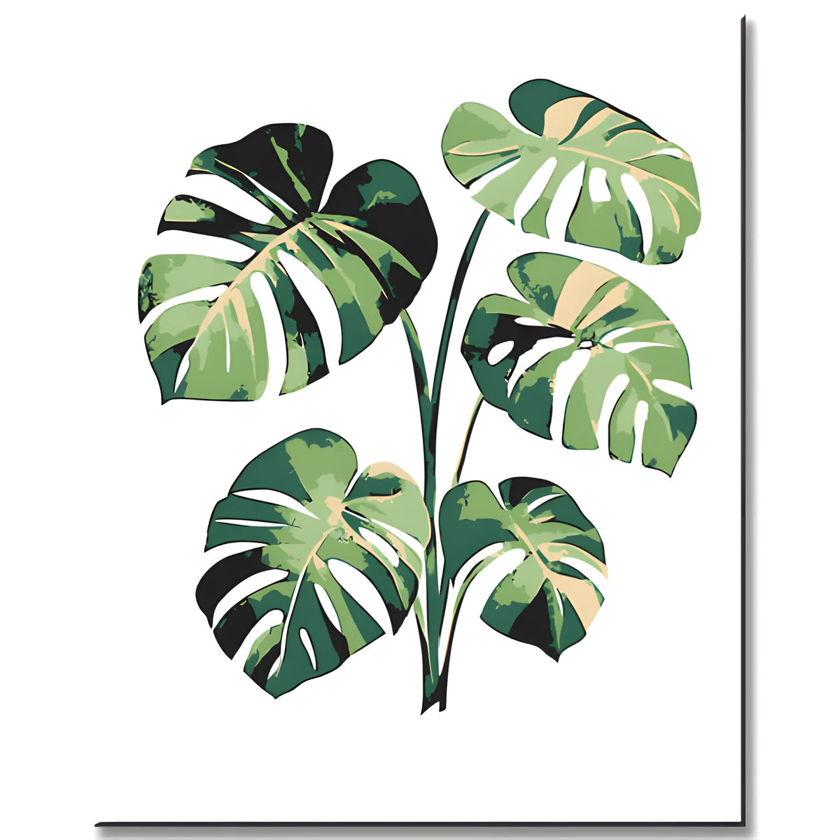 Paint by Numbers Monstera Leaves