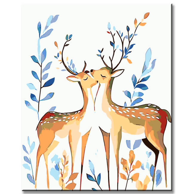 Paint by Number Deer Couple