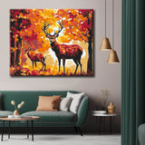 Paint-by-Numbers Deer Autumn Forest