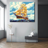 Painting by Numbers Sailing Ship in The Storm