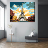 Paint-By-Numbers Eiffel Tower Impressive