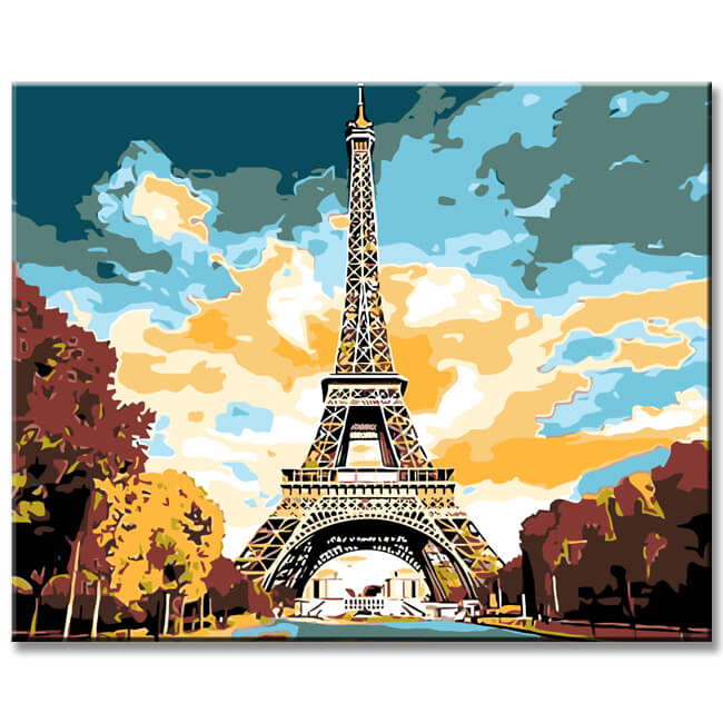 Paint-By-Numbers Eiffel Tower Impressive