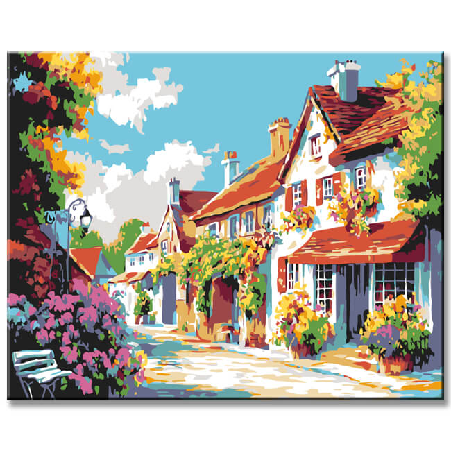 Painting by Numbers England Small Town