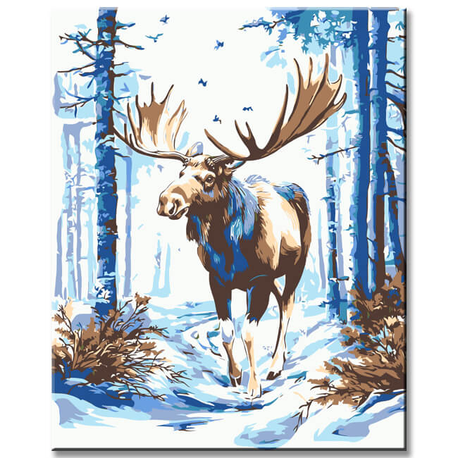 Painting by Numbers Deer in The forest