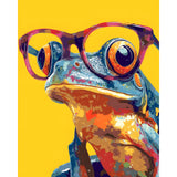Painting by Numbers for Adults Animals Cartoon Frog with Glasses
