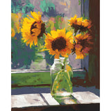 Painting by Numbers for Adults Vase with Sunflowers