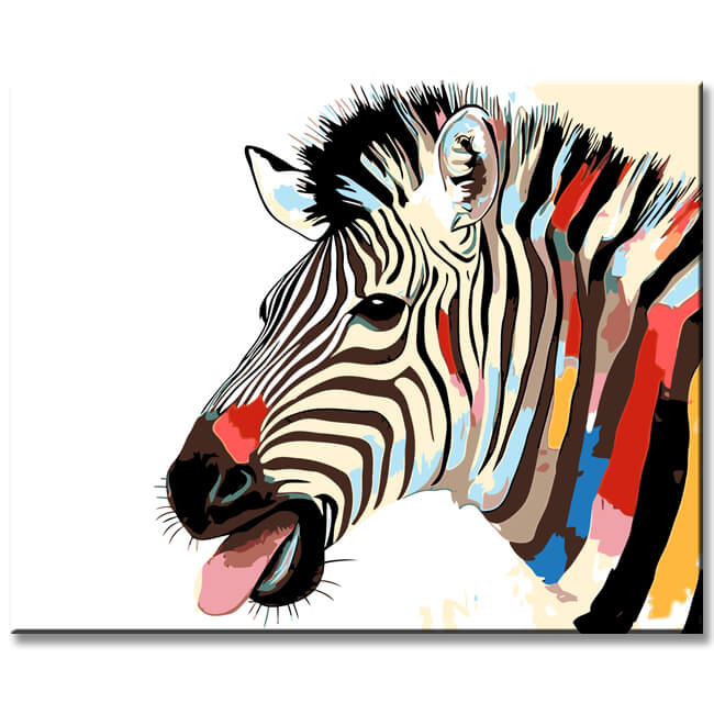 Painting by Numbers Animals Zebra