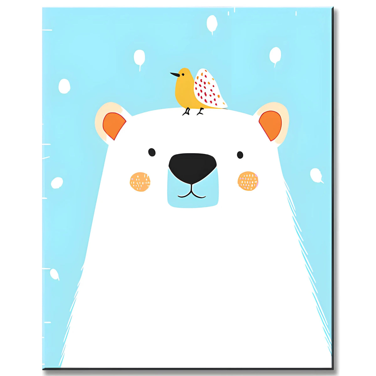 Painting by Numbers for Adults Animals Cartoon Polar Bear