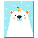 Painting by Numbers for Adults Animals Cartoon Polar Bear