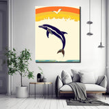 Painting by Numbers Whale Rainbow