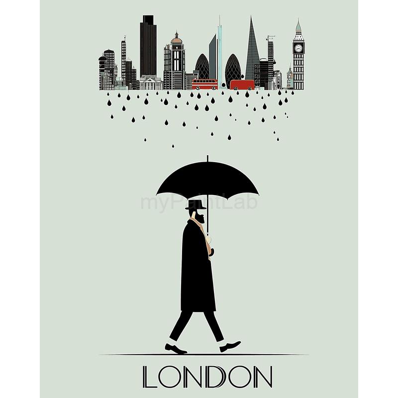 Paint by Numbers London City Sign