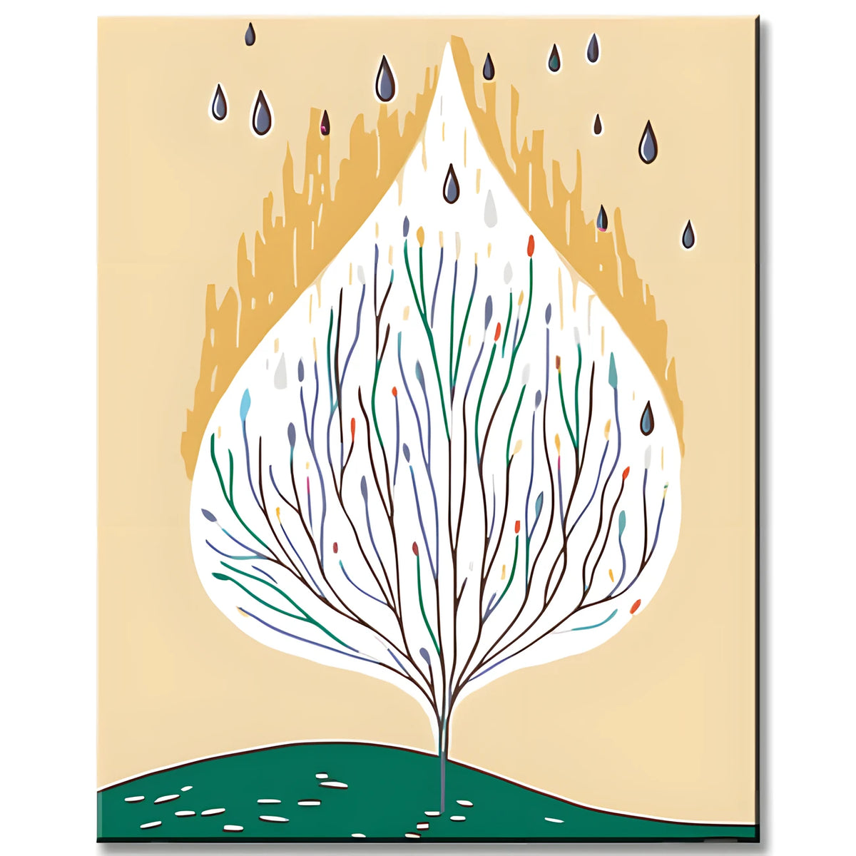Paint by Numbers Abstract Art Water Drops