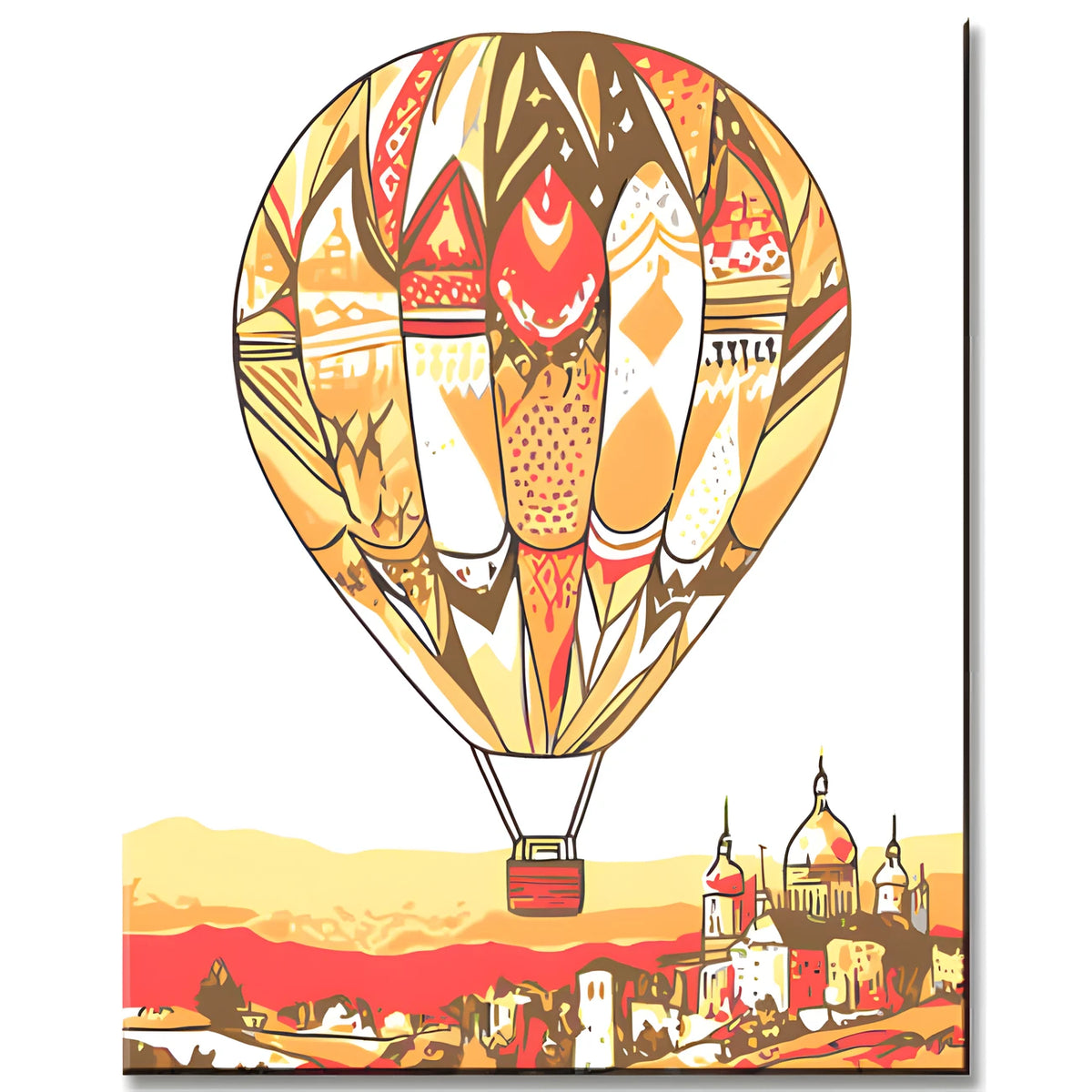 Paint by Numbers Hot Air Balloon Art