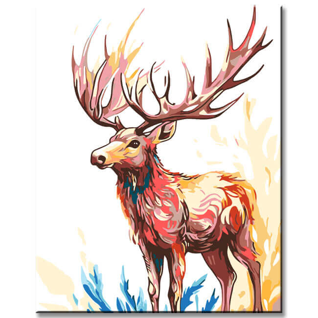 Painting by Numbers Pictures Moose Art Rose