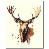 Paint by Numbers Moose Art Beige