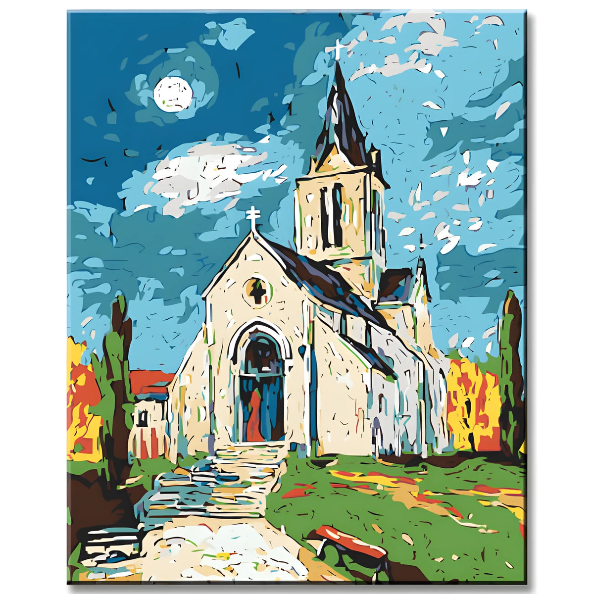 Paint by Numbers Church in the Village
