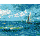 Painting by Numbers for Adults Sailboat in The Sea