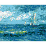 Painting by Numbers for Adults Sailboat in The Sea