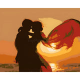 Painting by Numbers Couple in Love by The Sea Landscape People