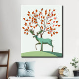 Paint by Numbers for Adults Animals Moose Tree