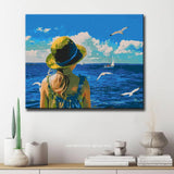 Painting by Numbers for Adults Child by The Sea