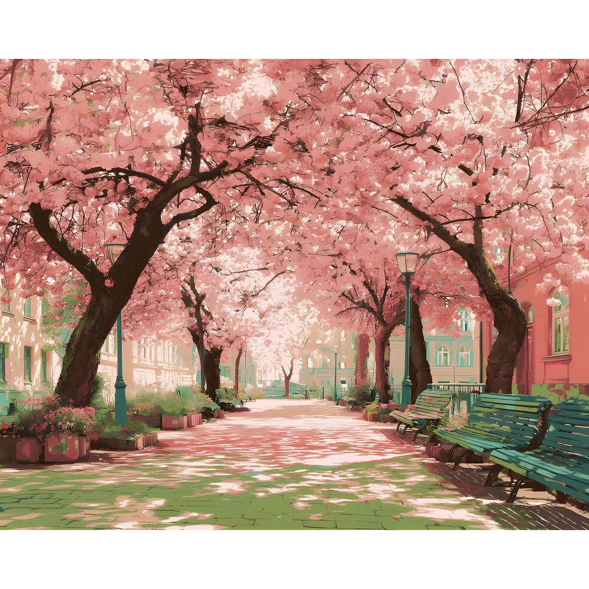 Painting by Numbers Pictures Cherry Tree Avenue