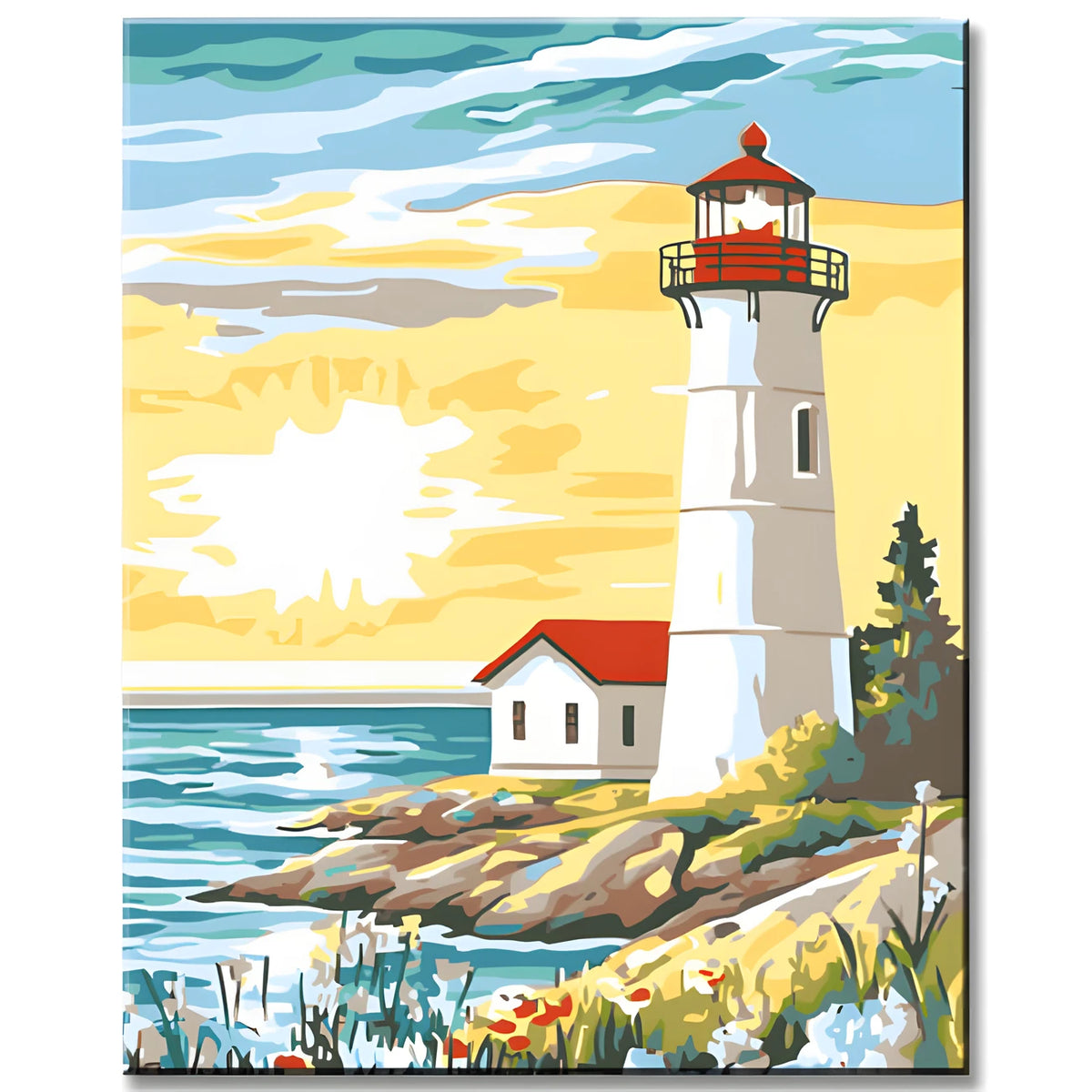 Paint by Numbers Lighthouse by the Sea