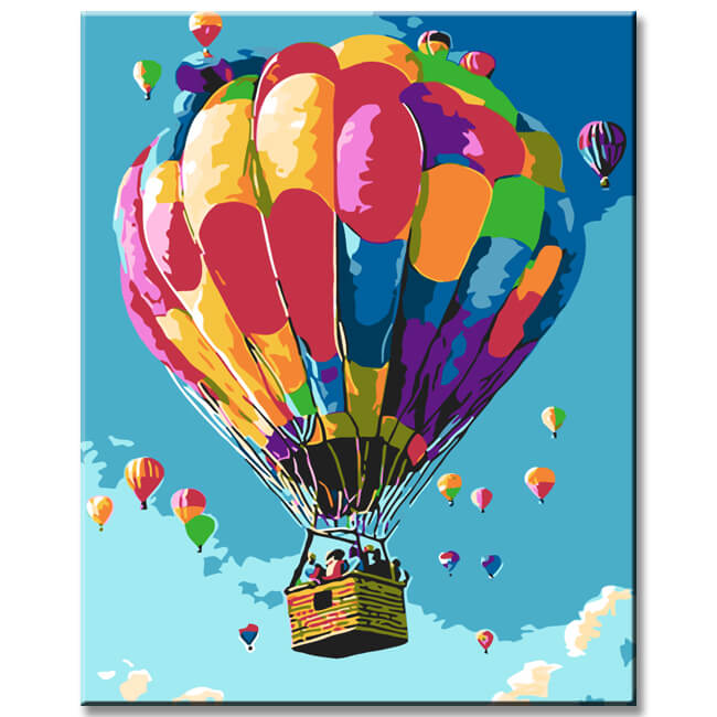 Paint by Numbers Pictures Hot Air Balloon