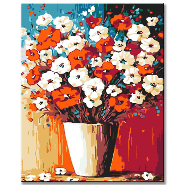 Painting by Numbers Flowers Meadow Bouquet