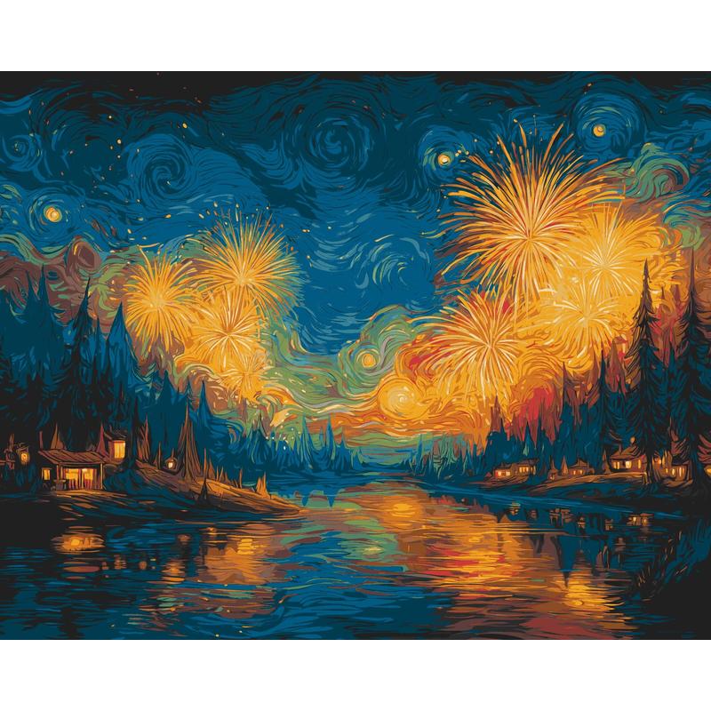 Paint by Numbers Pictures Fireworks