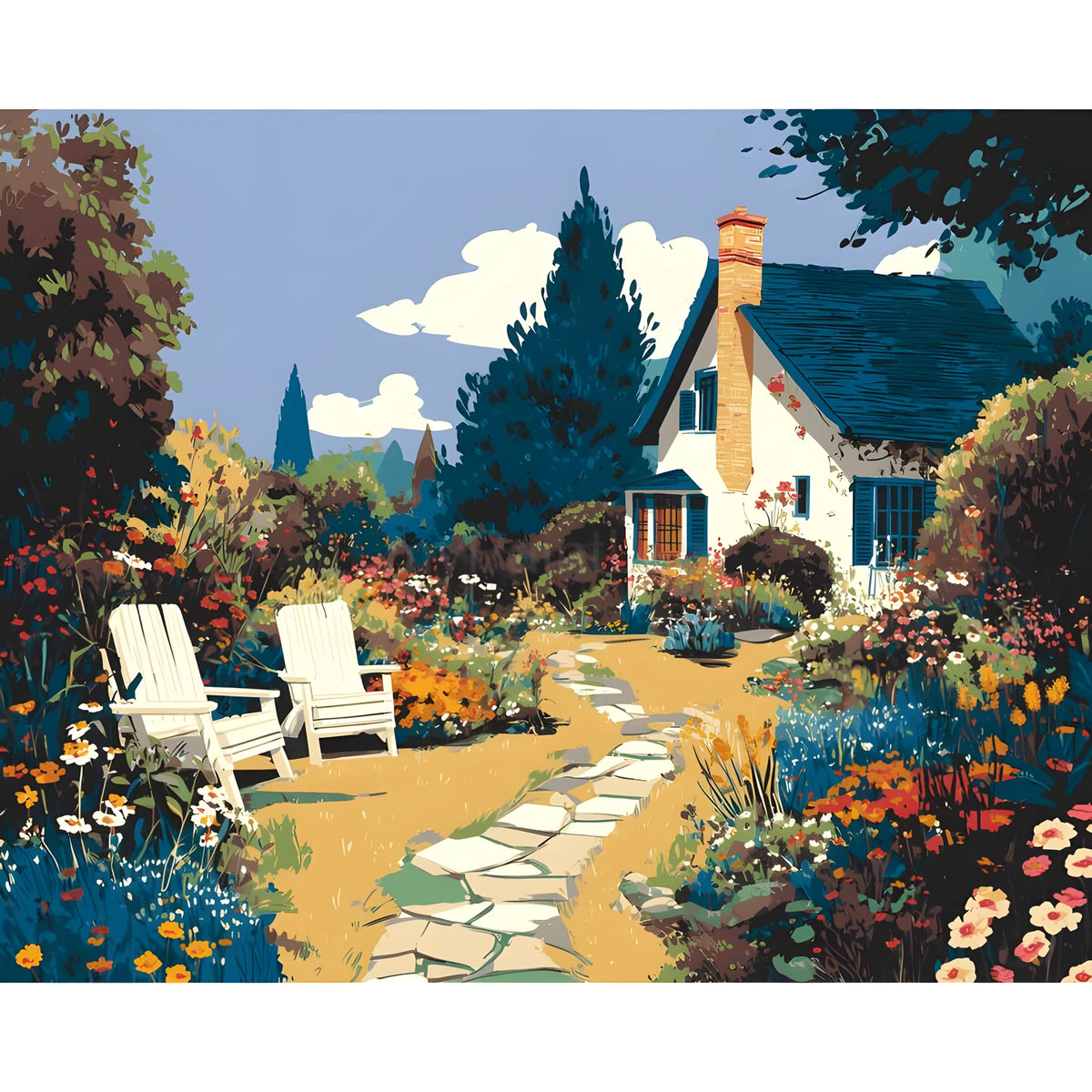 Paint by Numbers Villa with Terrace