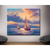 Painting by Numbers for Adults Sailboats in A Storm