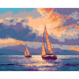 Painting by Numbers for Adults Sailboats in A Storm