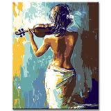 Painting by Numbers Woman with VIolin