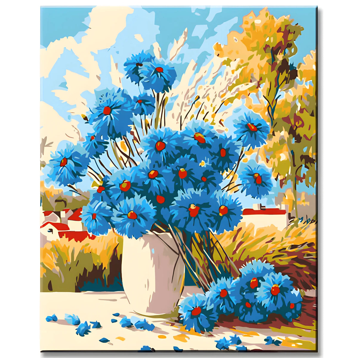 Paint by Numbers Cornflower Bouquet