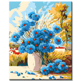 Paint by Numbers Cornflower Bouquet