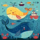Paint by Numbers Comic Sea Life