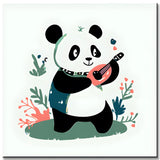 Paint by Numbers Comic Panda Playing Guitar