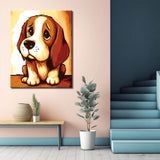 Painting by Numbers Dog Animals Cartoon Basset Hound