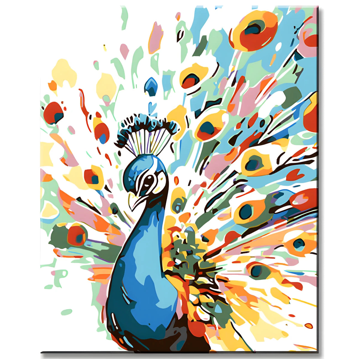 Painting by Numbers Peacock Abstract