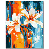 Painting by Numbers for Adults Lilies Abstract